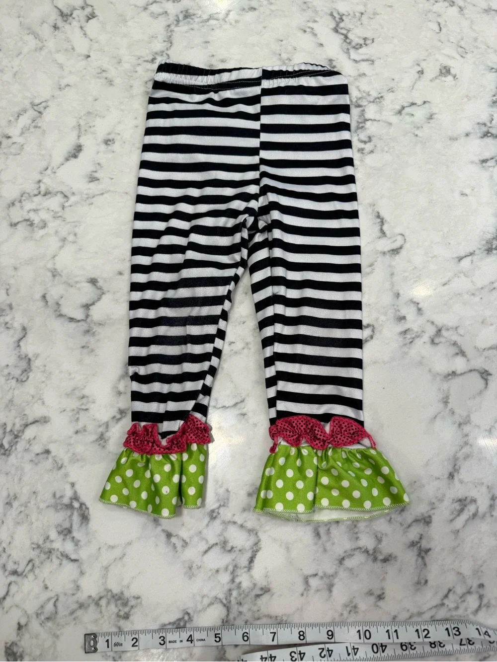Girls 2-3Y Halloween Boo Ghost Ruffle Top & Pants Set